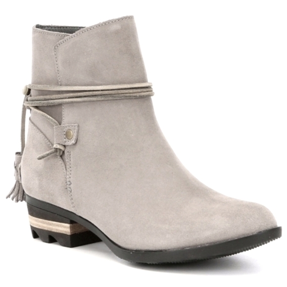 Sorel Farah Short Boot Suede Taupe Women's 7 - Picture 2 of 13